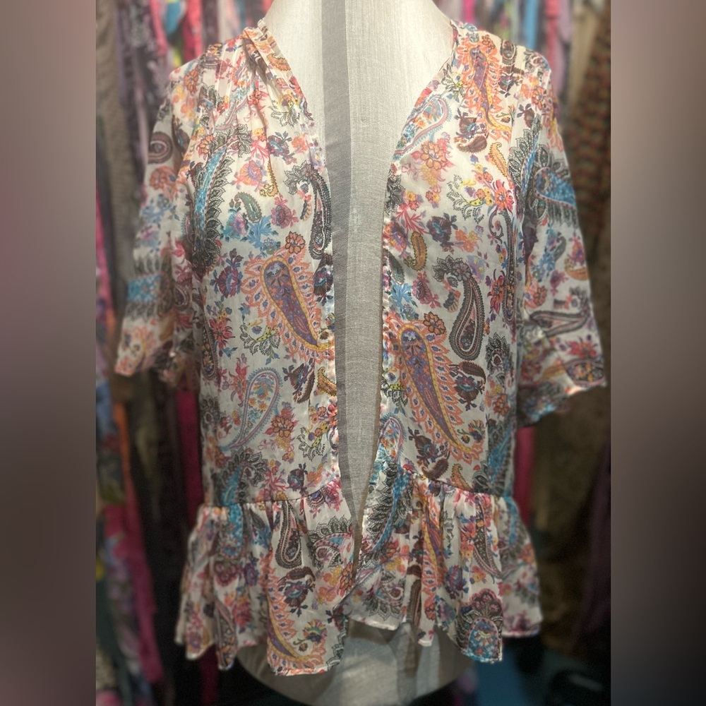 Ladies XS American eagle chiffon cardigan